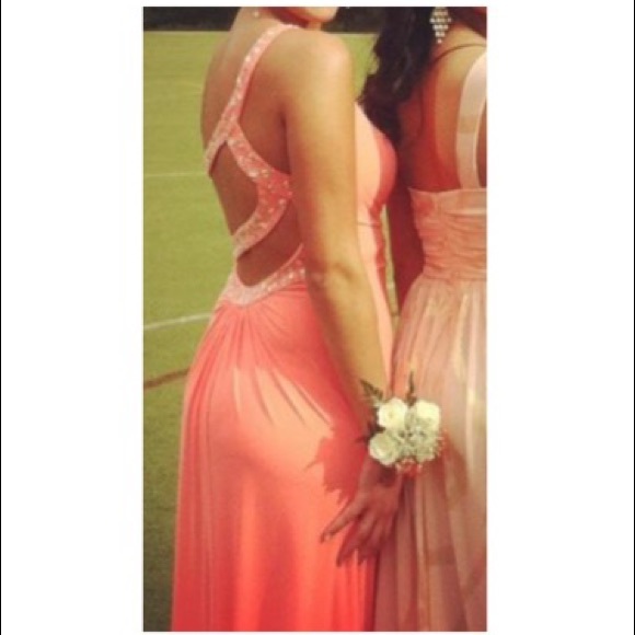 CORAL FORMAL DRESS🧡 - Picture 6 of 8